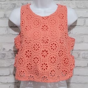 Abercrombie & Fitch Eyelet Side Tab Shell Tank Top